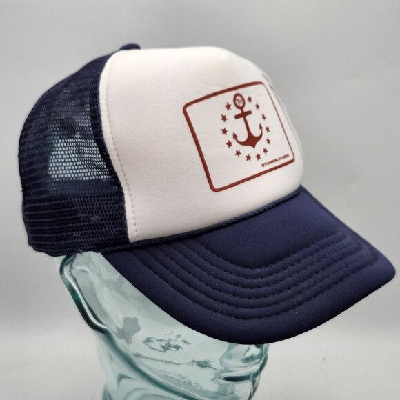 Tim Hurley Music Autographed Anchor Logo Navy White Trucker Hat Country Singer - Picture 5 of 12